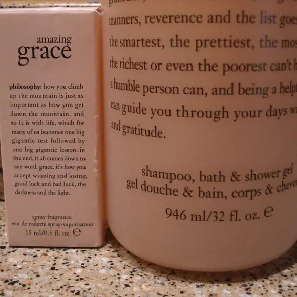 Philosophy Amazing Grace 32 ounce Shower gel and Travel purse Spray! New!